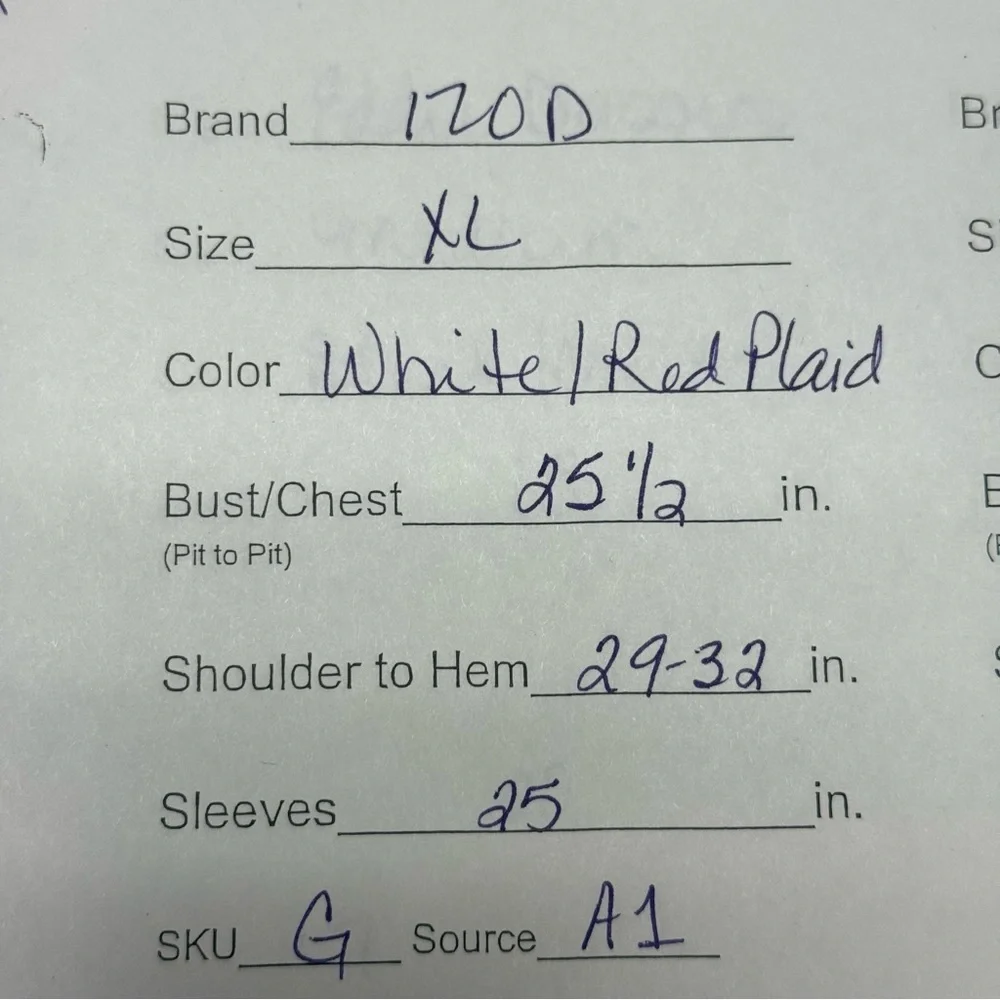 IZOD Red White Gingham Check Button Down Shirt XL 100% Cotton Classic Prep - Picture 8 of 8